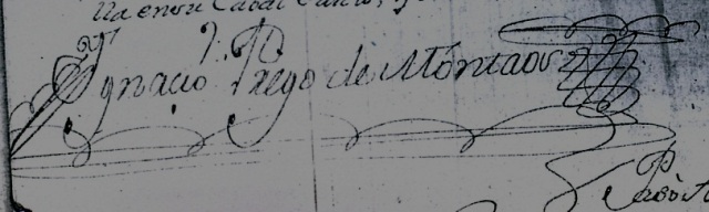 Firma de Ignacio Prego de Montaos